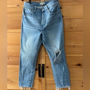Madewell The Perfect Vintage High-Rise Distressed Jeans, size 30